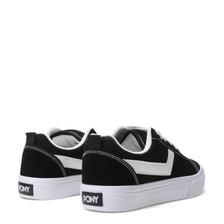 Championes Unisex PONY Championes Casual Lona Gamuza Negro - Blanco