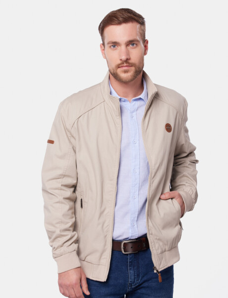 CAMPERA CASUAL DE GABARDINA Beige