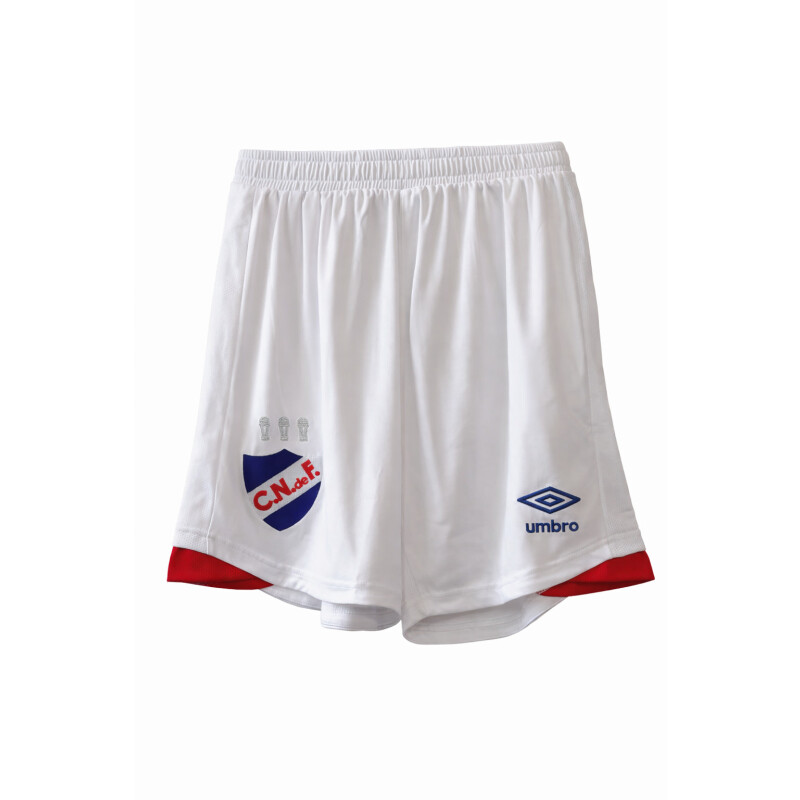 SHORT UMBRO HOME OFICIAL 2025 CNF 620 de Niños - NU243051 Blanco-rojo