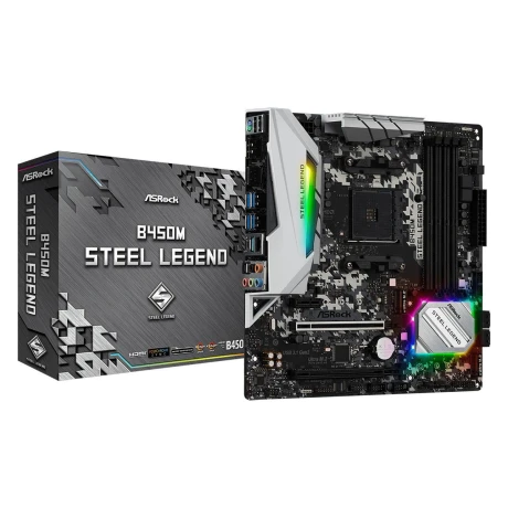 Motherboard Asrock B450M Steel Legend AM4 001