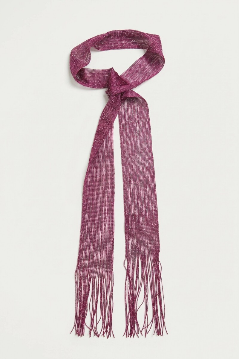 Pañuelo corbatín lurex bordo