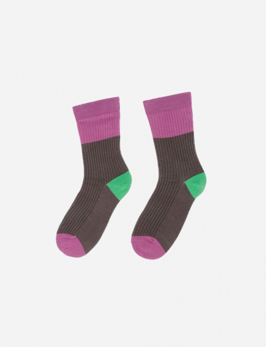 Medias color block - multicolor 