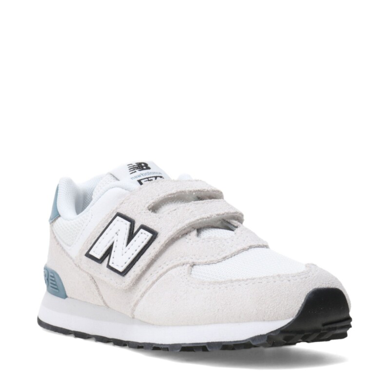Championes de Niños New Balance P574 Velcro Gris - Blanco