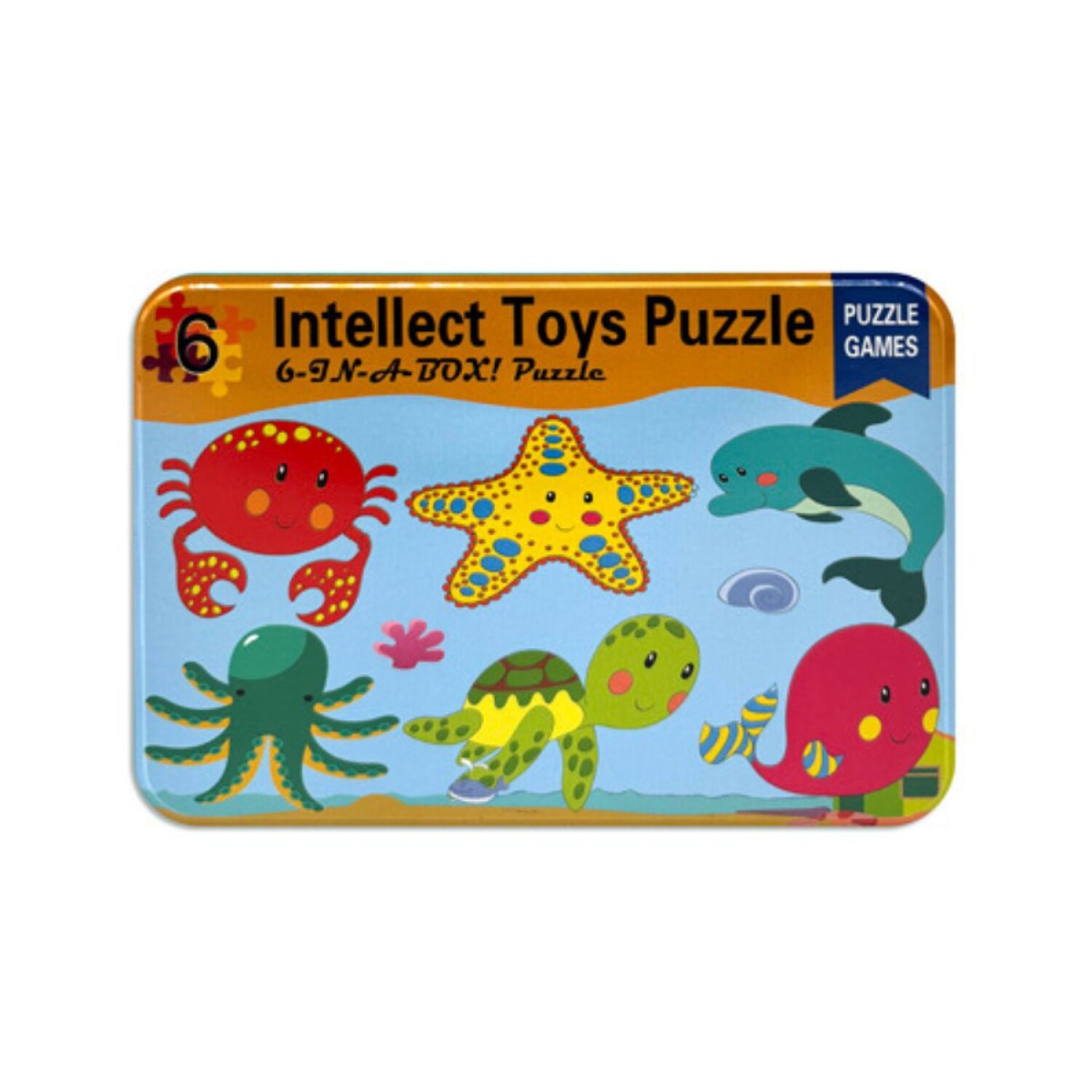 Puzzle rompecabezas figuras para armar Animales del mar — Rumba