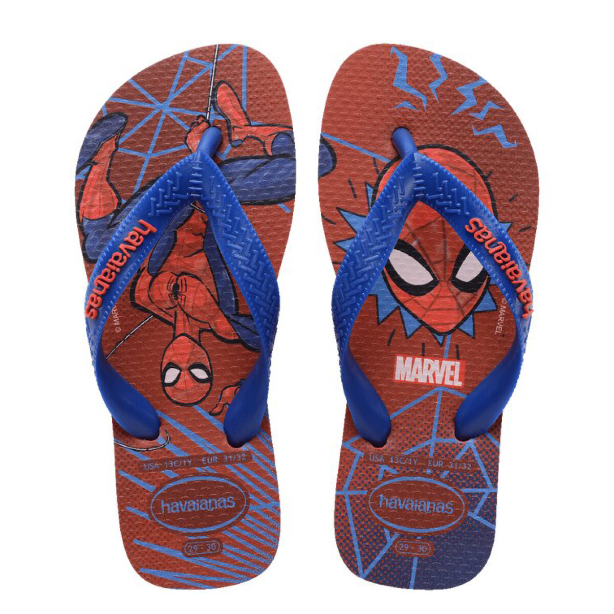 Sandalias Infantiles Havaianas Top Marvel II - Rojo Rubi 