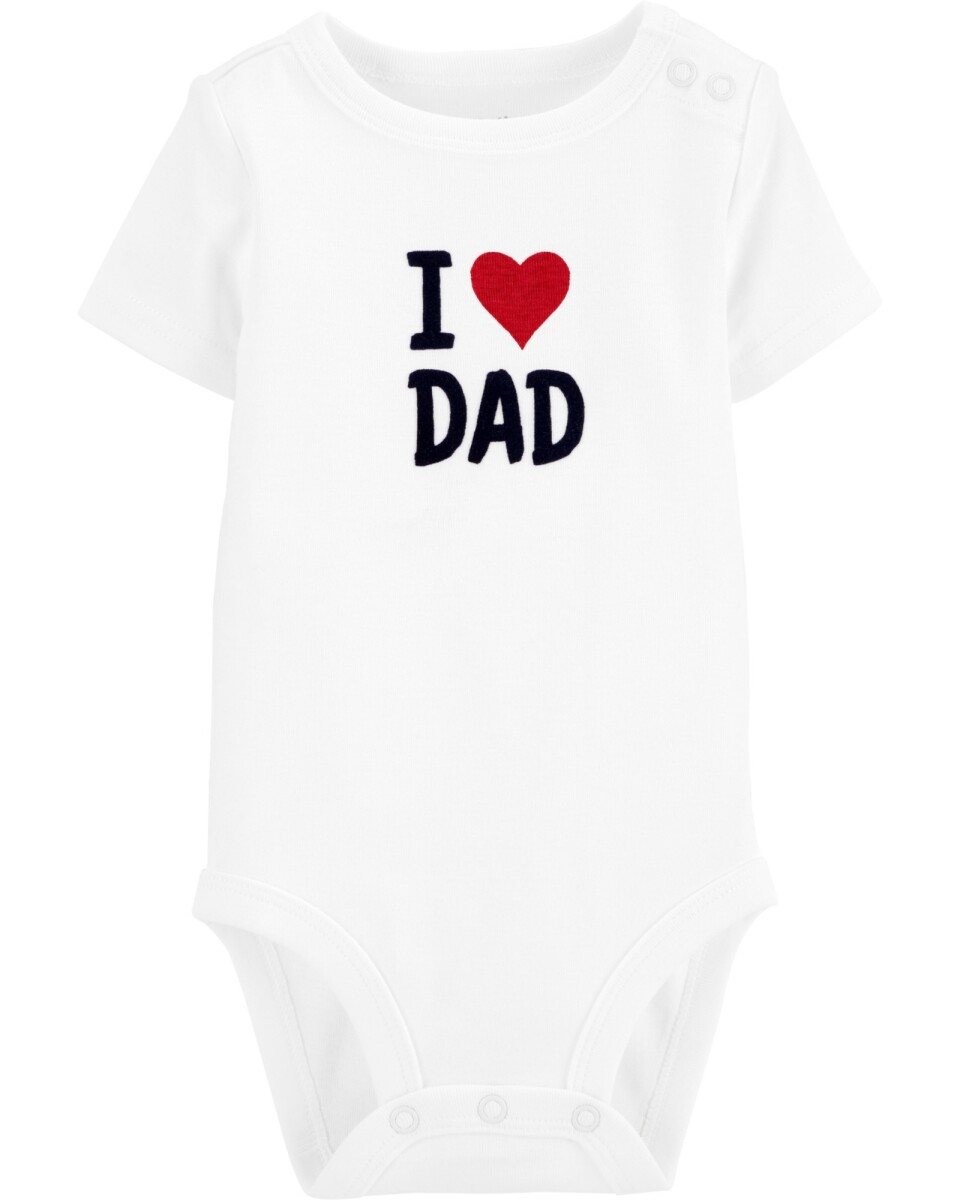 Body de algodón, manga corta, estampa " I love dad" 