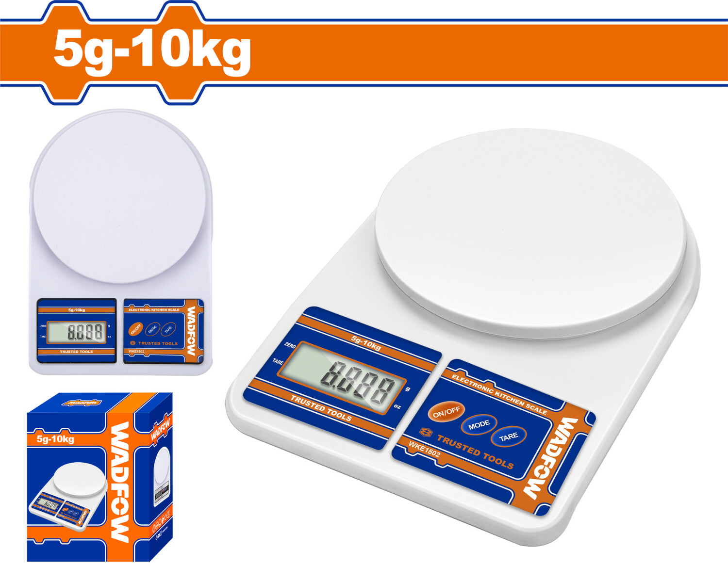 BALANZA DE COCINA ELECTRONICA 10KG WADFOW WKE1502 