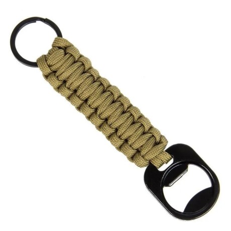 Llavero paracord con destapador Caqui