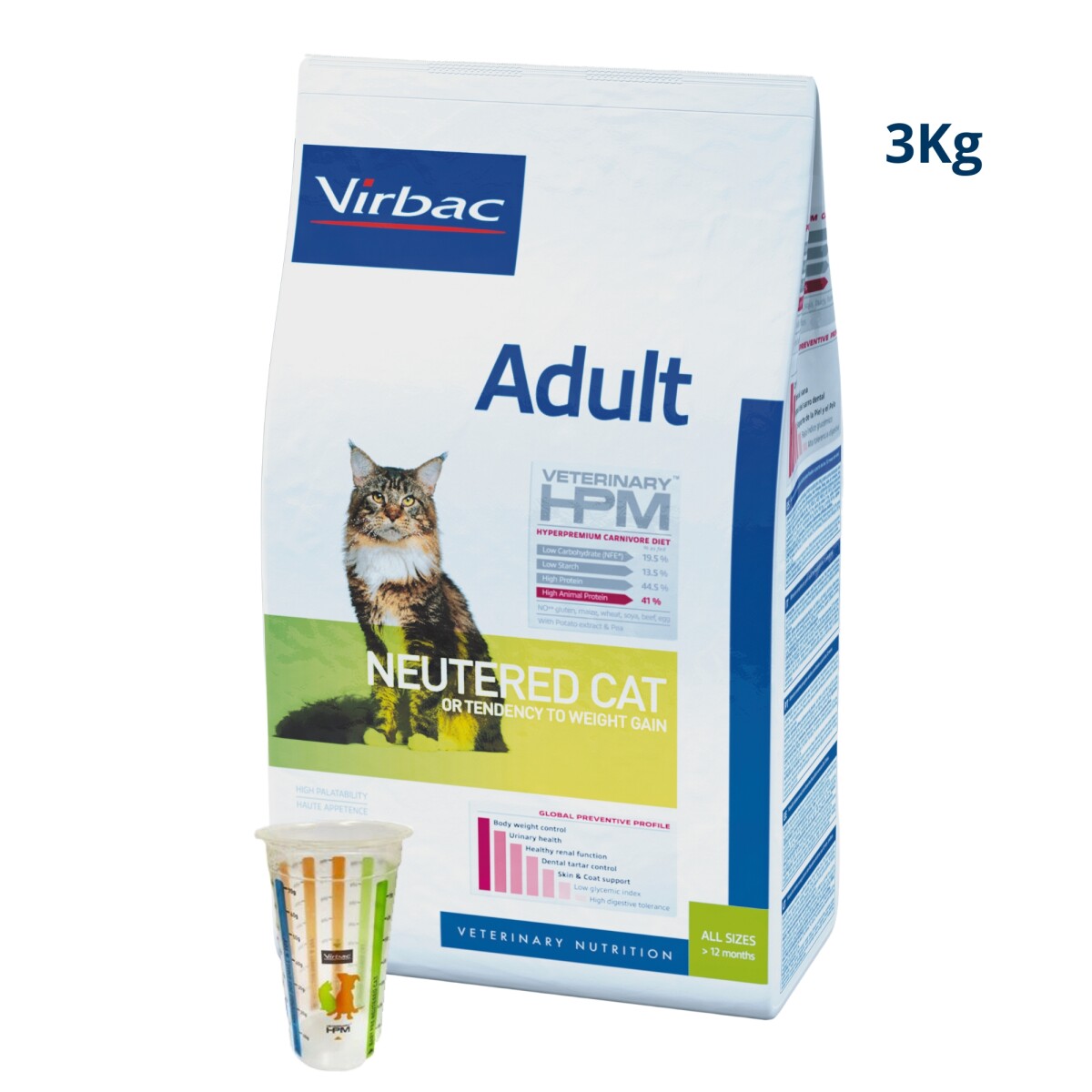 Hpm Gato Adulto Castrado 3 Kg 