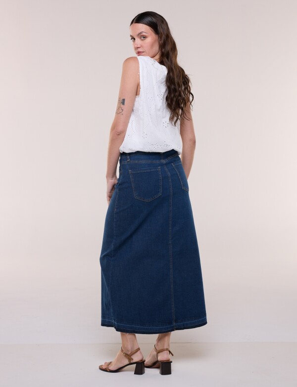 Falda Maxi Denim JEAN OSCURO