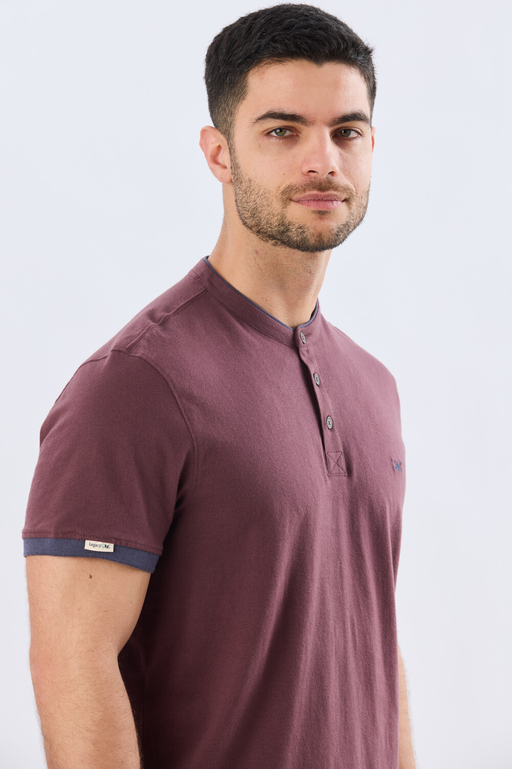 REMERA POLO CUELLO MAO Bordo