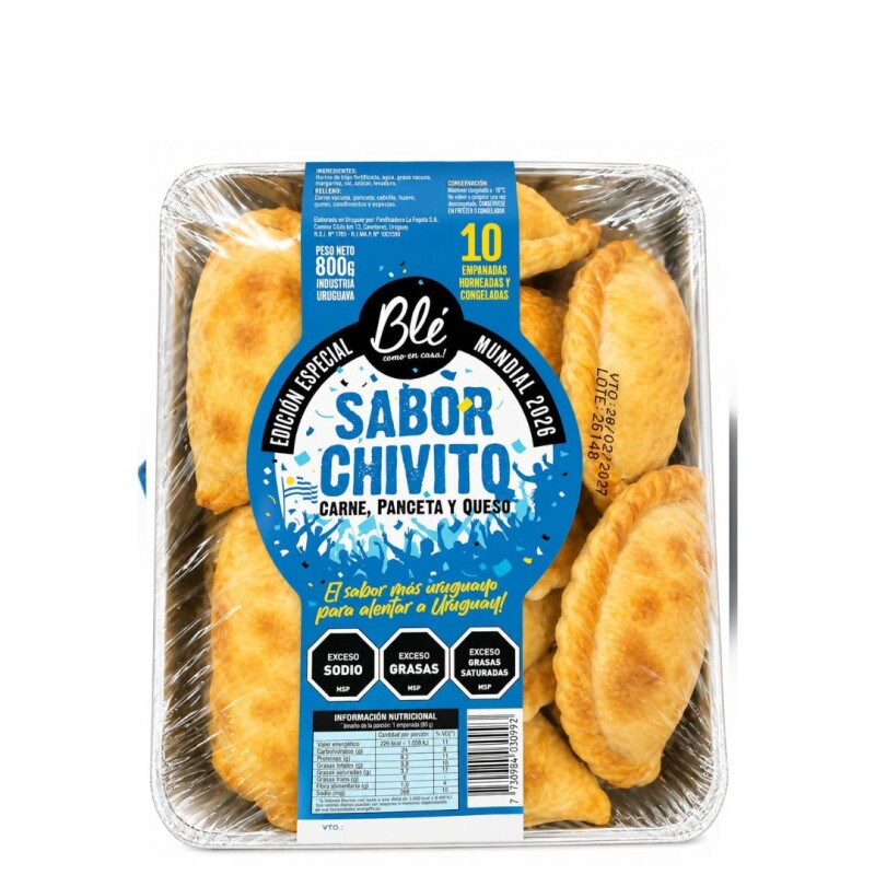 EMPANADAS BLE X 10 SABOR CHIVITO EMPANADAS BLE X 10 SABOR CHIVITO