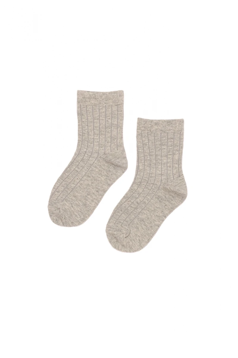 Medias Rib - Gris Claro 