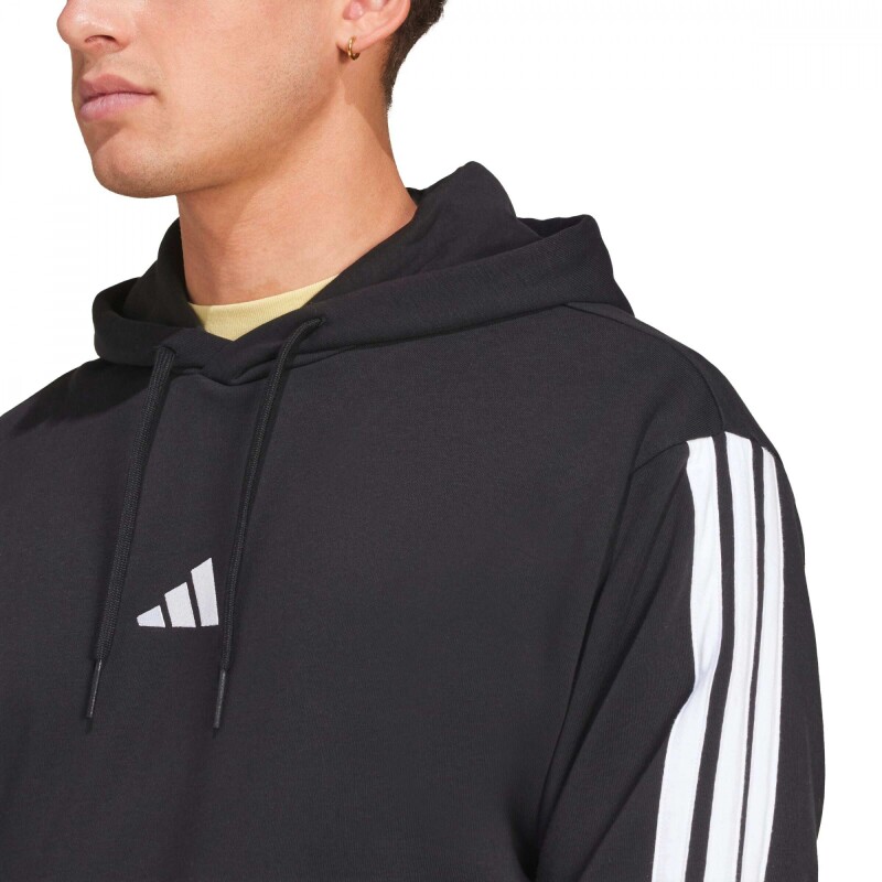 Abrigo Essentials French Terry 3 bandas de Hombre Negro