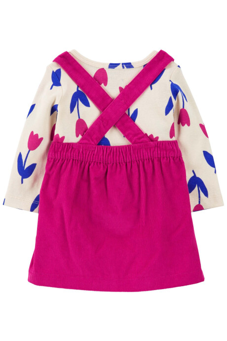 Set tres piezas, jumper de pana, remera y medias de algodón Sin color