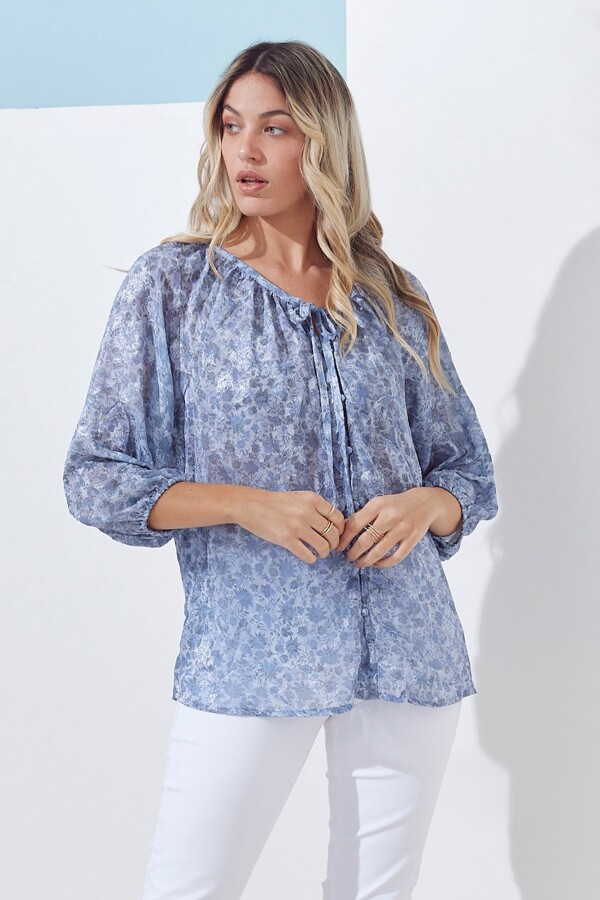 Blusa Botones LAVANDA