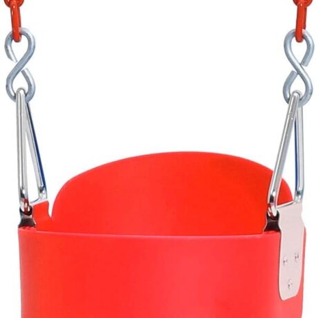 Hamaca Infantil de Goma Flexible con Respaldo Pvc X023 ROJO
