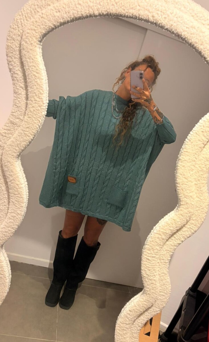 Sweater Oceano - Verde Lurex 