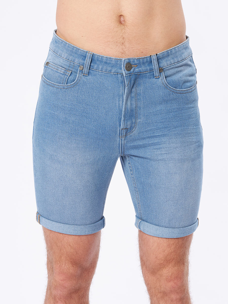 BERMUDA JEAN YUME RUSTY - Azul Claro 