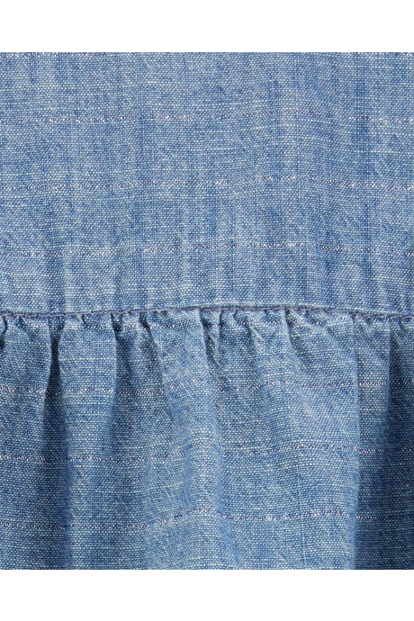 Body bombachudo de chambray, espalda con ojal corazón Sin color
