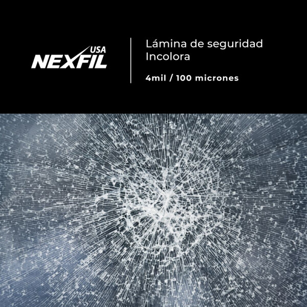 Lamina De Seguridad 4mil Incolora - Nexfil - Para Casa Lamina De Seguridad 4mil Incolora - Nexfil - Para Casa