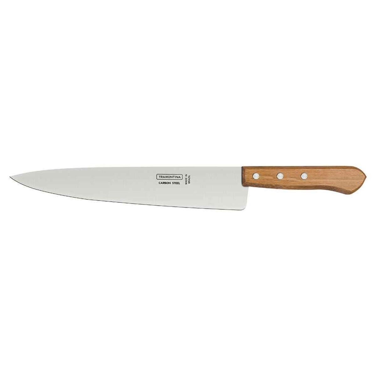 Cuchillo de Cocina Tramontina Carbono 10" con Mango de Madera 