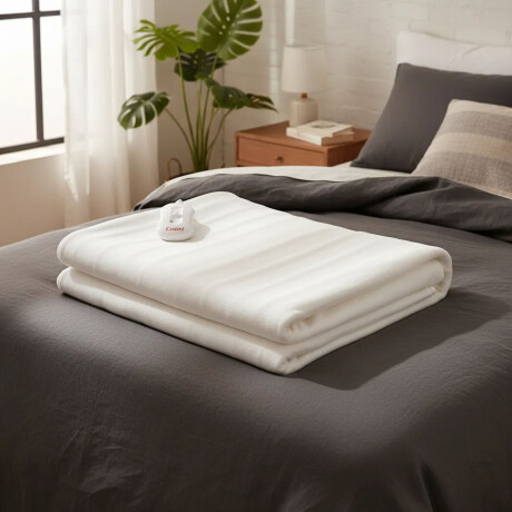 Calientacama 1 Plaza Cuori 2 Niveles Calor Con Control Blanco