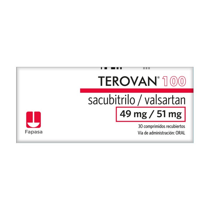TEROVAN 100 MG. CJ X 30 COMP. REC. única