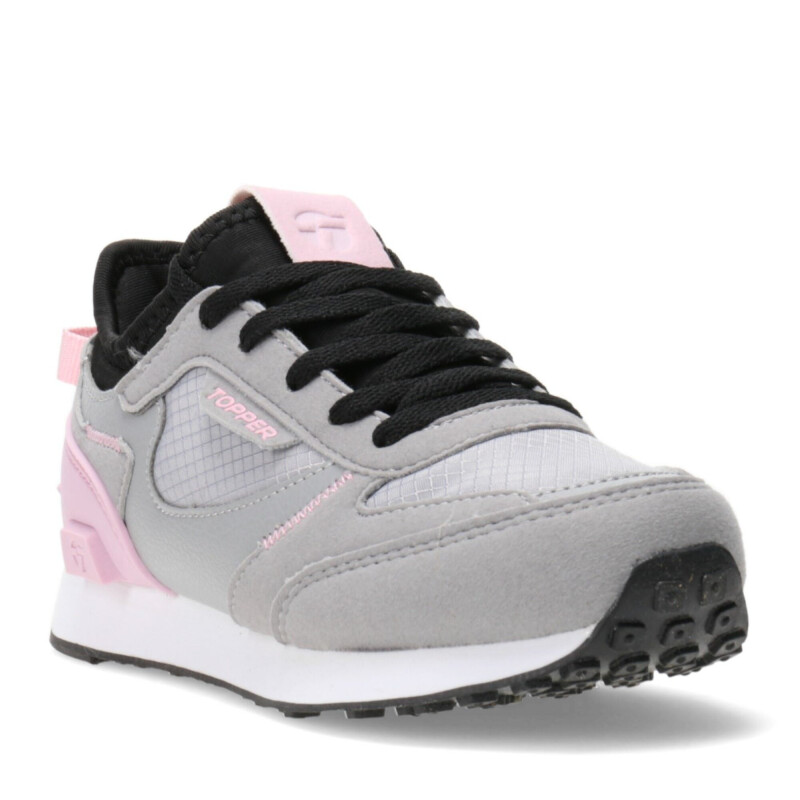 Championes Infantiles Topper Oldi Kids Gris - Negro - Rosa