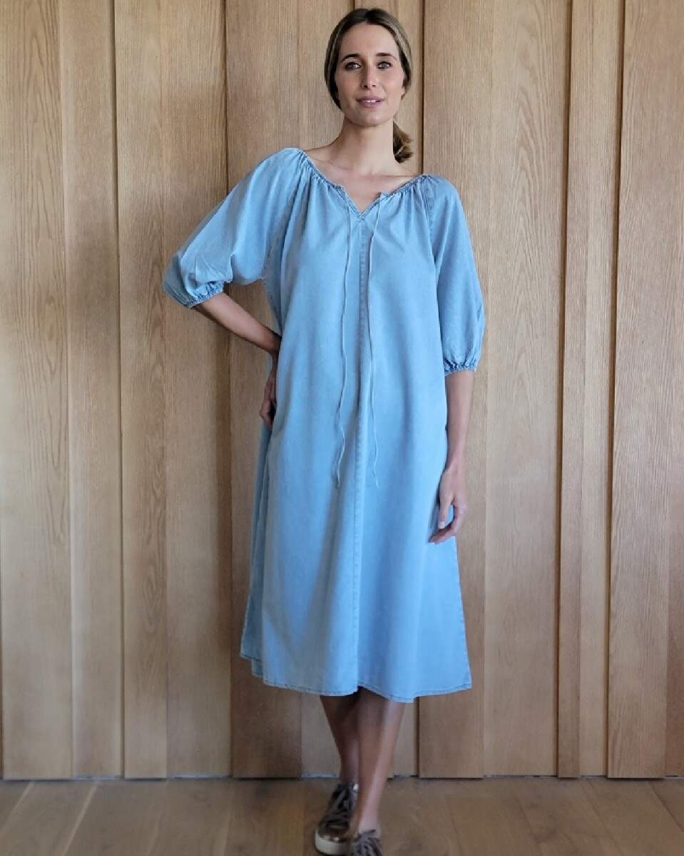 Vestido Bayahibe - Denim Celeste 