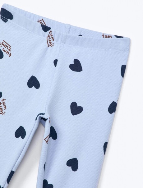 CALZA CON ESTAMPADO AZUL