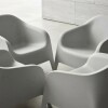 Set de 4 Sillas Plastico Skarpo Jardin Gris