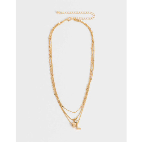 Collar Corto De Inicial ''e'' Dorado