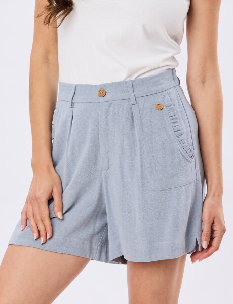 SHORT LISO DE LINO Piedra