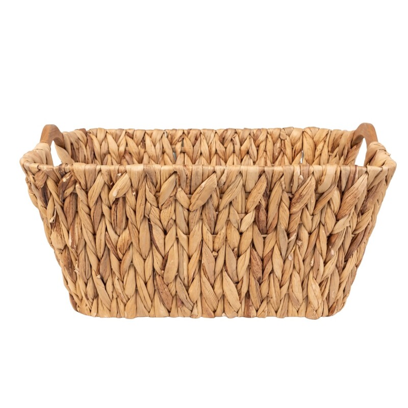 CESTA BEIGE C/MANIJA 40X30X20CM GDE Unica