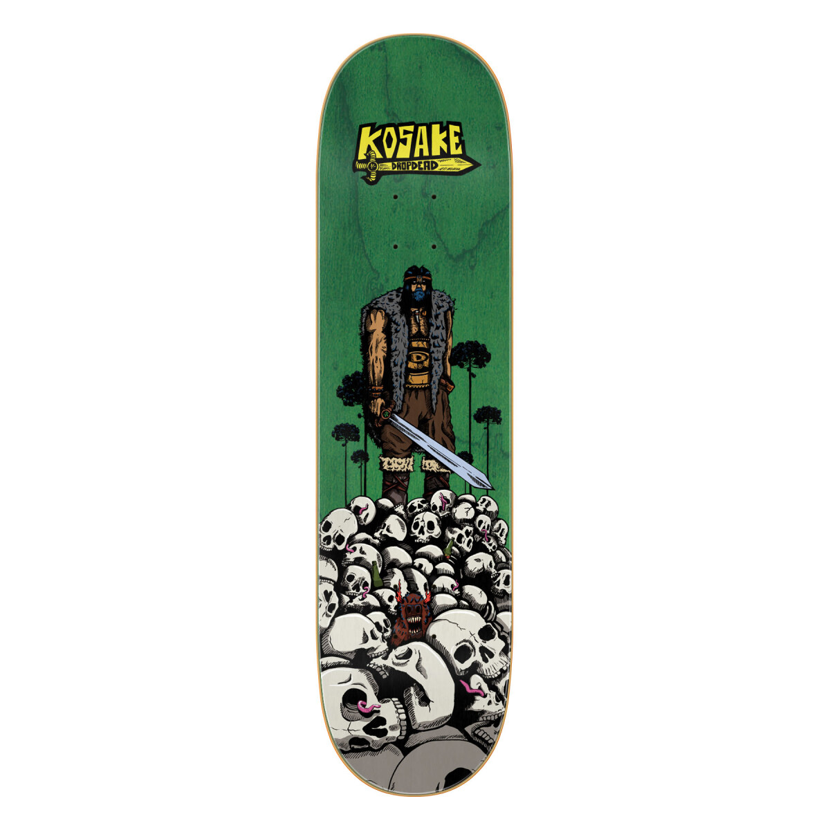 Deck Drop Dead Maple Kosake - Bárbaro 8.5" (Sólo Tabla · Lija Incluída) 