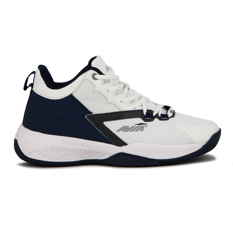 Avia Zapatillas Basket Acordonadas Para Hombre Acero- White/Navy Blanco-Marino