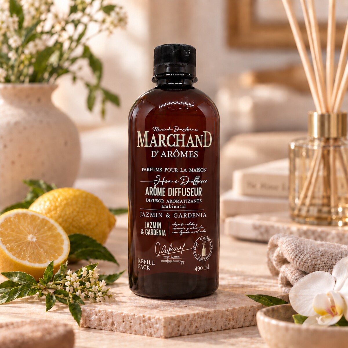Refill Difusor de Varilla Marchand - Jazmin & Gardernia 