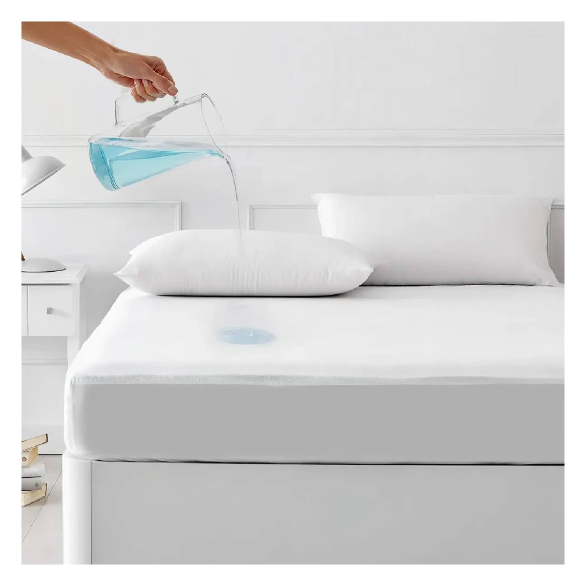 Funda Sábana Protectora Cubre Colchón Impermeable Antialérgica 2 plazas 