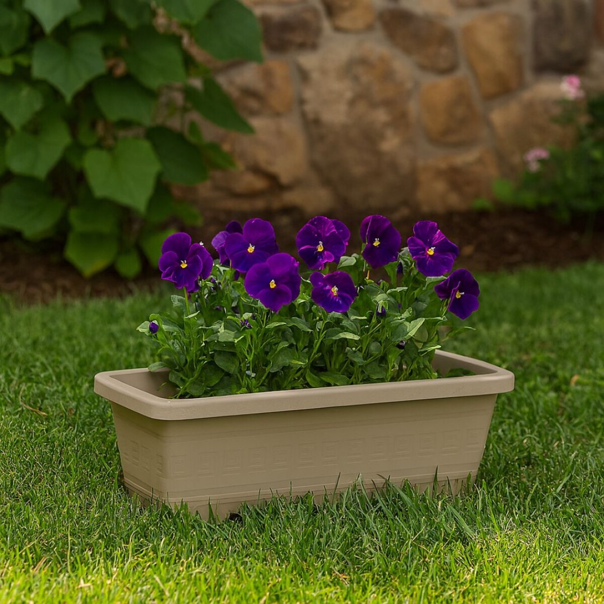 MACETA JARDINERA RECTANGULAR 17,5 LITROS ARENA - BEIGE 