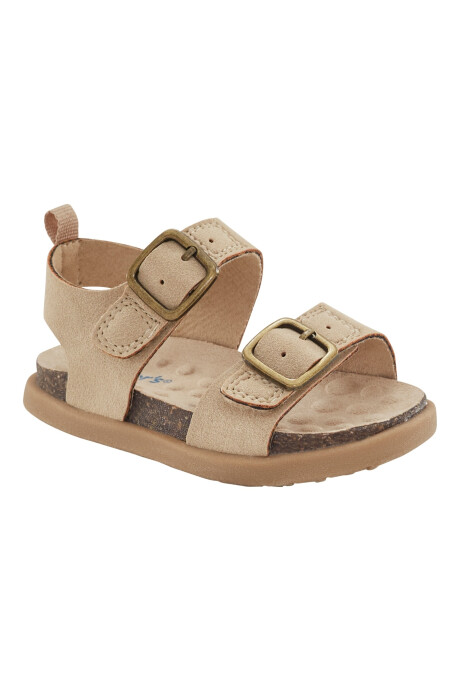 Sandalias con velcro, diseño con hebillas Sin color