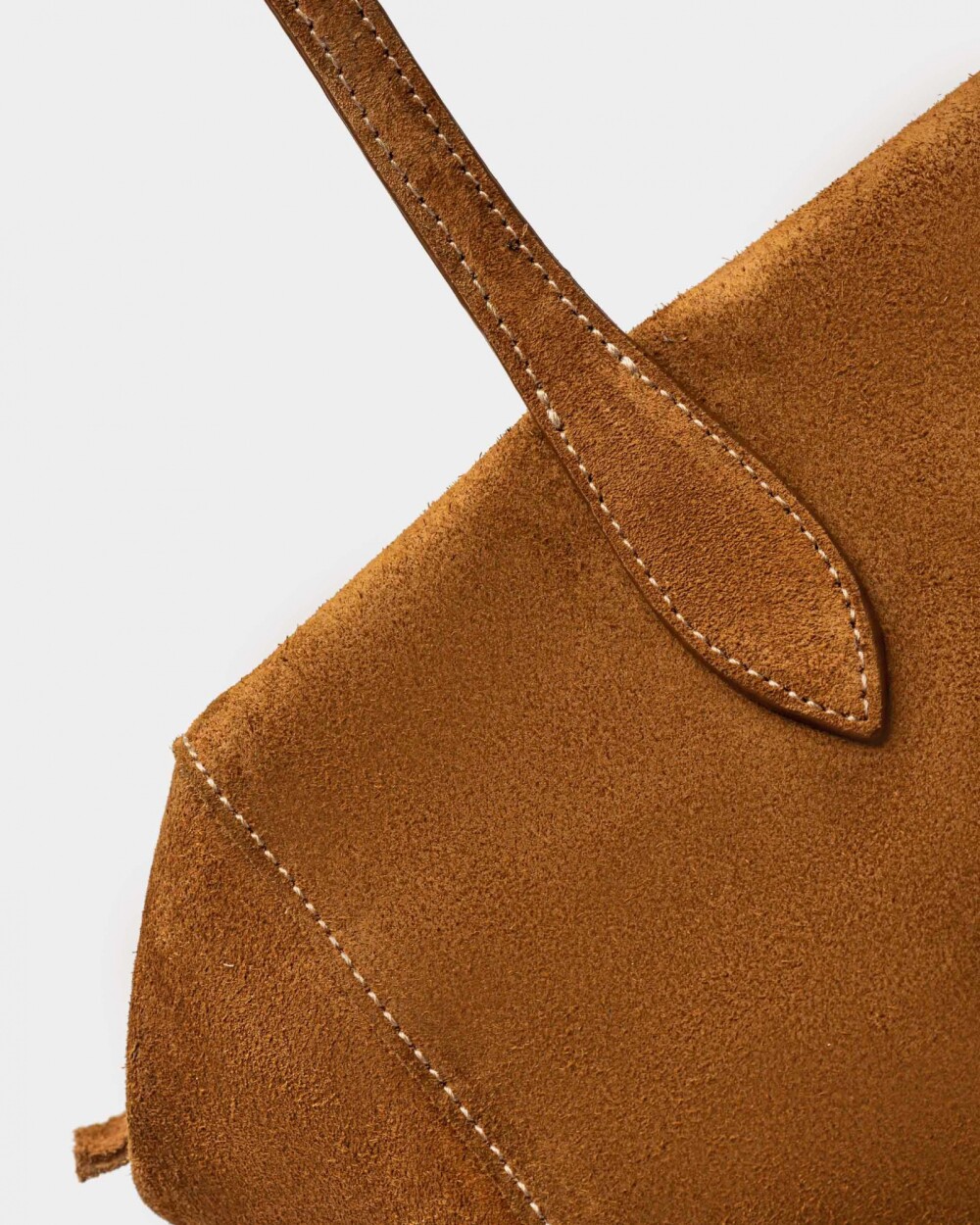 Cartera al hombro The Gang Manifest en cuero gamuza Cuoio