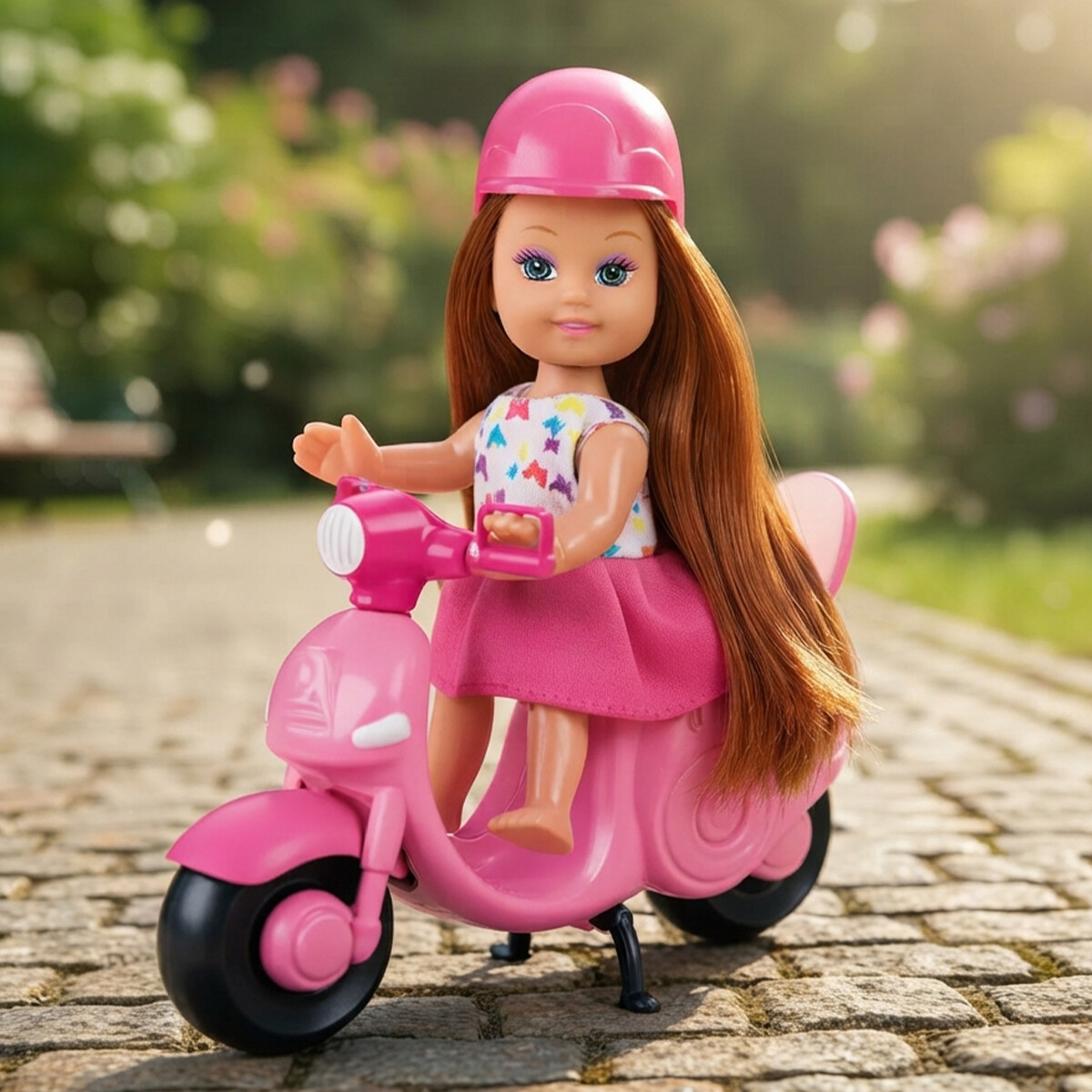 Muñeca con Motocicletas y Accesorios Diseños Surtidos 