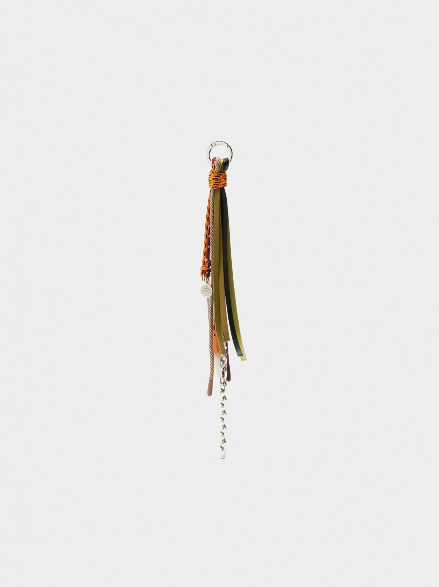 Charm De Flecos Multicolor - naranja 