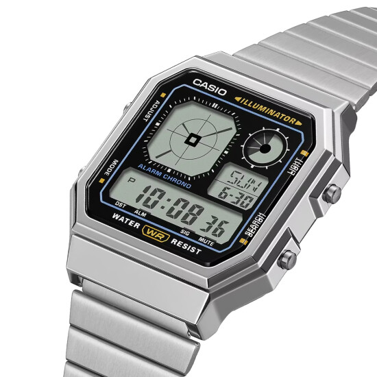 Reloj CASIO RETRO A130WE-1ADF en Acero Plateado Esfera 40mm 0