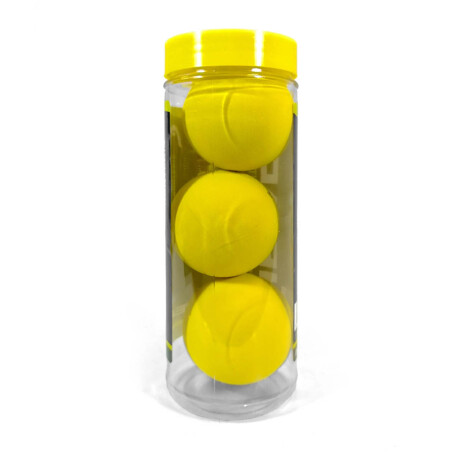 Set Tubo Penn X3 Pelotas P/ Frontón Y Paleta Colores Amarillo 2