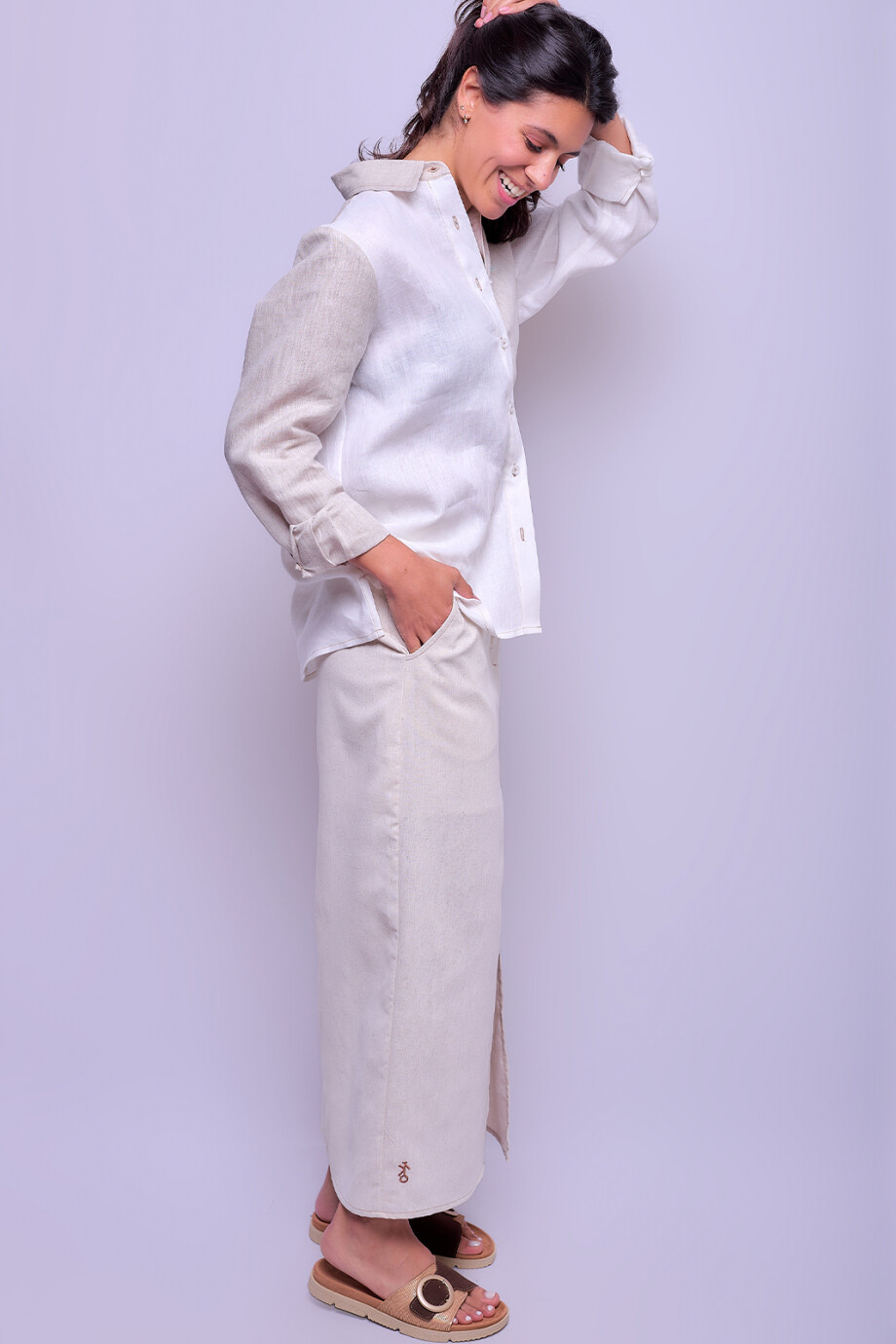 Pollera de Lino Florencia Pollera de Lino Florencia