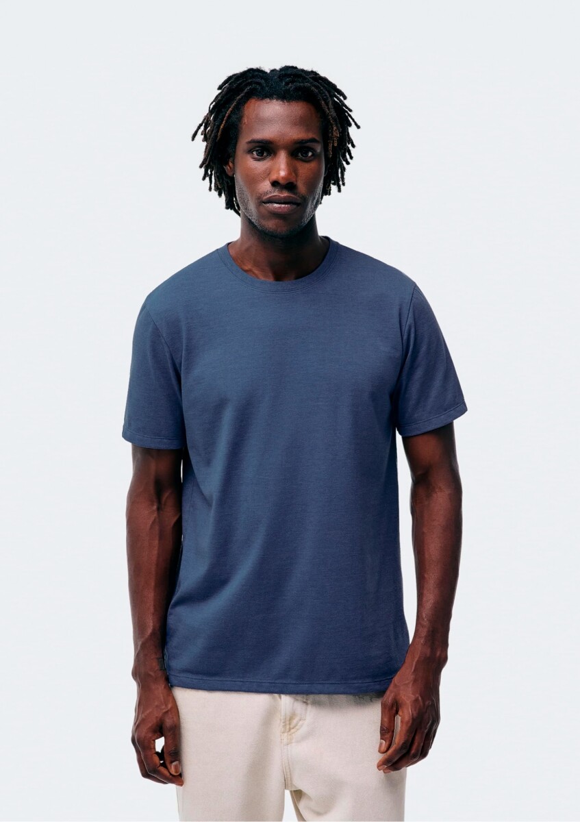 CAMISETA BÁSICA UNISSEX - AZUL 