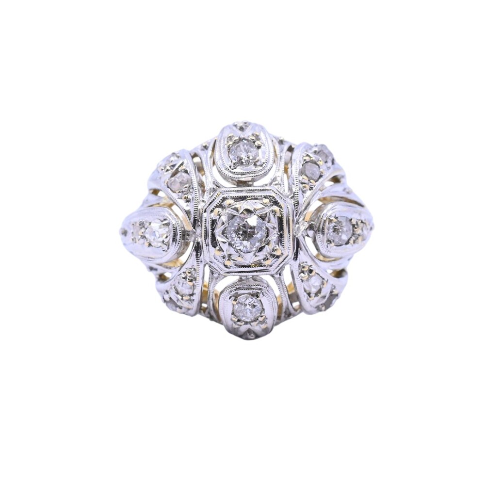 Anillo oro 18 k brillantes y diamantes. Anillo oro 18 k brillantes y diamantes.