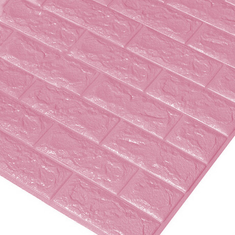 Revestimiento 3D Placas Autoadhesivas 70x77cm Pvc 8mm Rosa